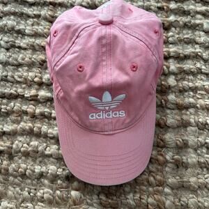 Adidas Originals Pink Strapback Baseball Hat Trefoil Logo Adjustable Cap